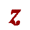 Kaz_Creations Alphabets Colours Red Letter Z - GIF animé gratuit GIF animé