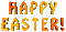 happy easter text gif pâques orange