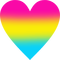 Pansexual gradient heart - PNG gratuit GIF animé