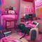 Pink Gamer Room - gratis png animerad GIF