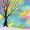 soave background animated winter forest tree - GIF animate gratis GIF animata