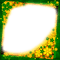 Green/Yellow Flowers Frame - By KittyKatLuv65 - png grátis Gif Animado