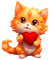 st. Valentine cat by nataliplus - ingyenes png animált GIF