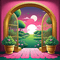 ♡§m3§♡ pink landscape stpattys green - ingyenes png animált GIF