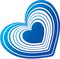 Kaz_Creations Deco  Heart Blue  Love Valentines - PNG gratuit GIF animé