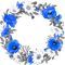 soave frame circle flowers spring poppy daisy - gratis png animeret GIF