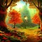 kikkapink autumn fantasy background forest - gratis png geanimeerde GIF