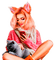 winter woman with cat by nataliplus - png grátis Gif Animado