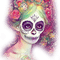 kikkapink gothic portrait skull face woman - 免费PNG 动画 GIF