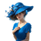 Женщина в голубом - png gratis GIF animado