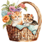 Easter-kitty-egg-basket, Adam64 - PNG gratuit GIF animé
