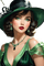 Femme vintage vert🌺🌼💚 - GIF animé gratuit