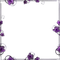 Dark purple flowers frame deco [Basilslament] - PNG gratuit GIF animé