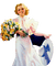 Vintage Woman with a bouquet - Free animated GIF