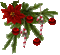 christmas flower deco animated red balls