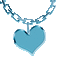 blue heart necklace - GIF animé gratuit GIF animé
