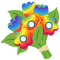 Rainbow bouquet flowers flower emoji - PNG gratuit GIF animé
