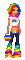rainbow animated pixel doll gif 2000s - GIF animado gratis GIF animado