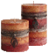 Zwei Kerzen, Rot, Braun, geringelt - Nemokamas animacinis gif animuotas GIF