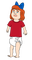 Redhead baby girl in red shirt - бесплатно png анимированный гифка
