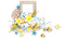 Cluster.Frame.Summer.Gold,Yellow,White.Blue - PNG gratuit GIF animé