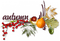 soave text autumn leaves deco red green orange - png gratis GIF animasi