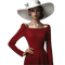 woman fashion white hat red dress - GIF animé gratuit
