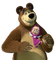 Kaz_Creations Masha & The Bear - zadarmo png animovaný GIF