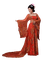 dolceluna geisha woman asian red - PNG gratuit GIF animé