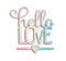 kikkapink hello love text quote logo - PNG gratuit GIF animé