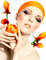 Kaz_Creations Woman Femme Flowers Orange