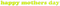 happy mothers day text green - png gratis GIF animasi