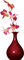 Un florero rojo