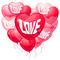 Kaz_Creations Valentine Deco Love Balloons Hearts Text - PNG gratuit GIF animé