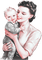 soave woman vintage children mother pink teal - gratis png geanimeerde GIF