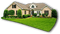 Modern Brick House with Large Yard - zadarmo png animovaný GIF