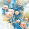 fondo beige azul rosas rosa gif dubravka4 - GIF animé gratuit GIF animé