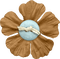 Fleur Bouton Brun Bleu :) - Free PNG Animated GIF