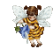 bee biene abeille fun summer ete sommer spring printemps gif anime animated animation tube mignon child bebe fille girl - Gratis animerad GIF animerad GIF