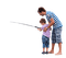 Far och son--fiskar - png gratis GIF animado