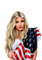 Femme avec le drapeau américain - безплатен png анимиран GIF