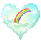 rainbow heart - GIF animé gratuit GIF animé