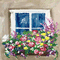 kikkapink background flowers animated window - GIF animado grátis Gif Animado