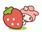 My Melody e fragola - strawberry - GIF animado gratis GIF animado