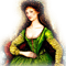 kikkapink woman vintage baroque green brown - png gratis GIF animasi