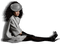 Kaz_Creations Woman Femme Grey Silver Hat - PNG gratuit GIF animé
