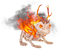FLAMING SKELETON FROG YEAH BABY LET'S GO - zadarmo png animovaný GIF