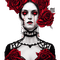 kikkapink gothic woman red black white - bezmaksas png animēts GIF