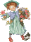 Little Girl with Roses Gif