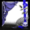 dolceluna gothic frame skull rose curtain blue - δωρεάν png κινούμενο GIF